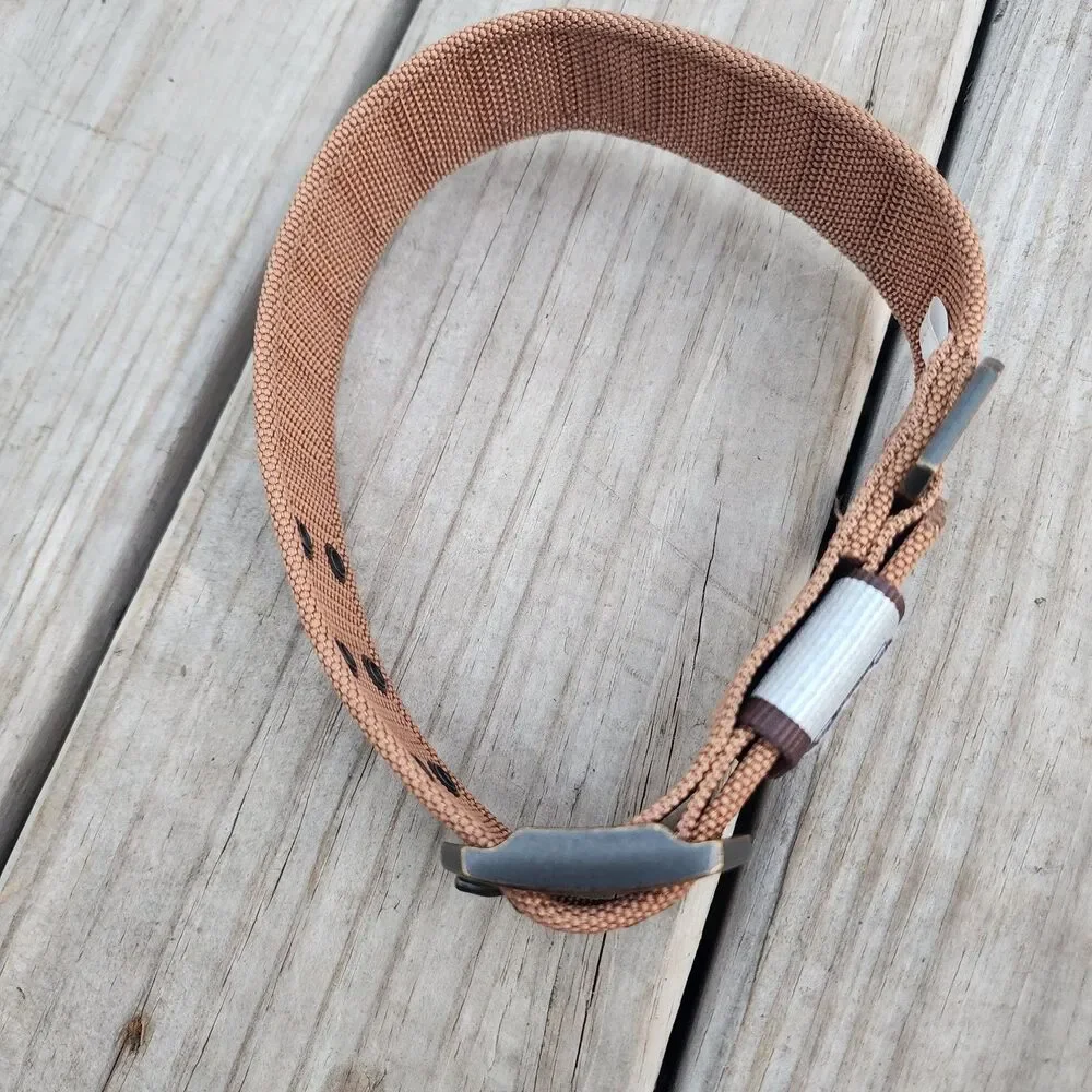 NWOT Carhartt Brown Dog Collar Nylon Reflective Wide 1.5